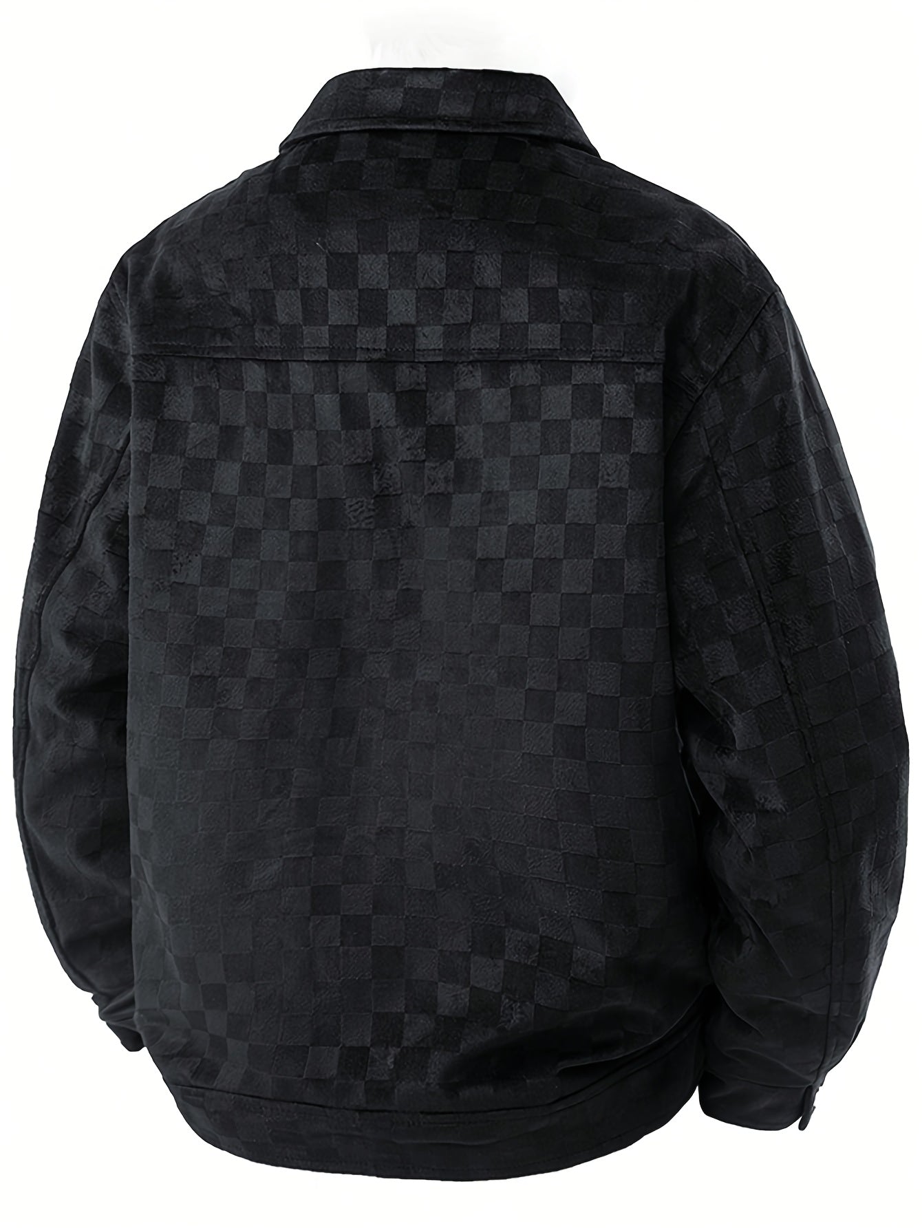 VERDIS — Checkered Suede Jacket