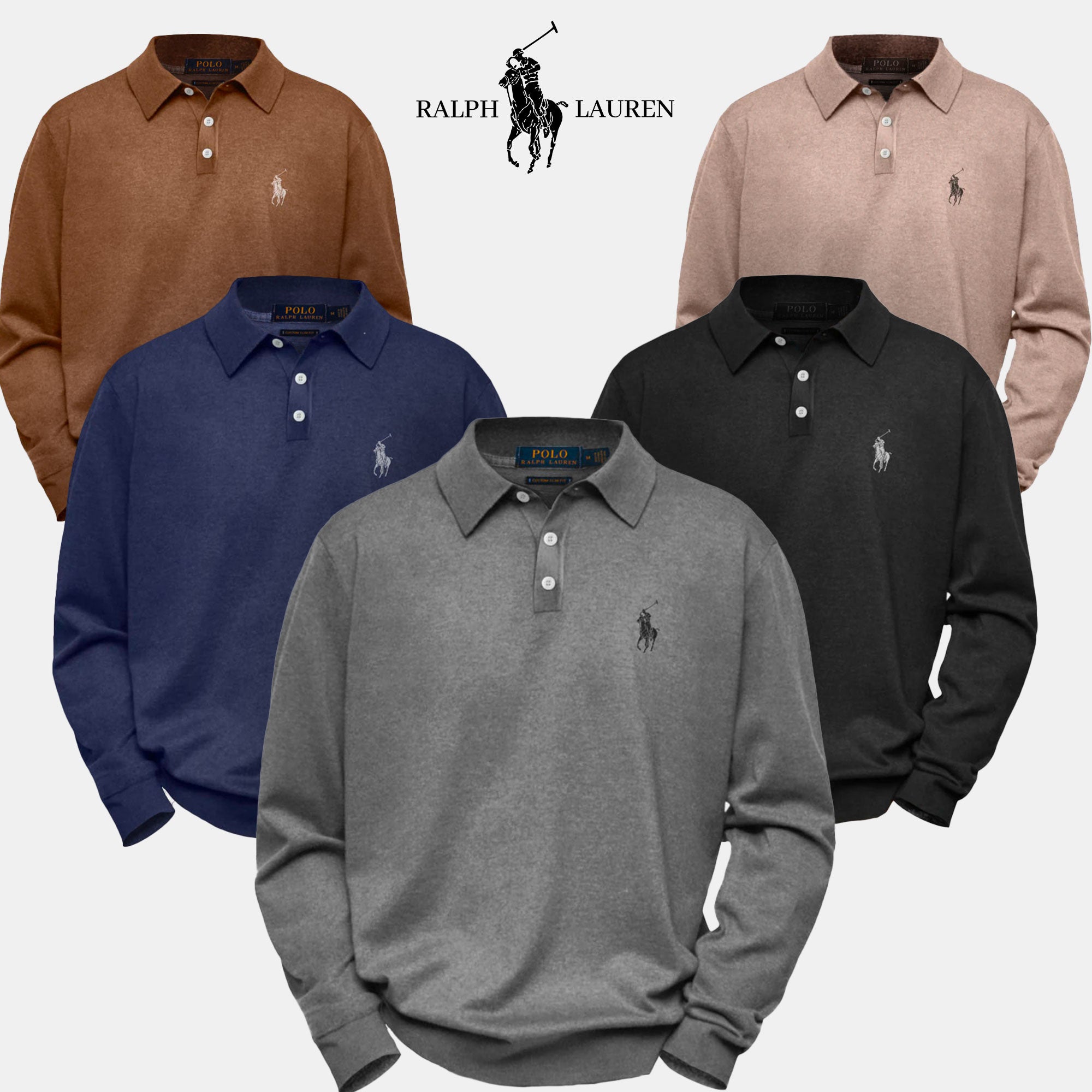 Long-sleeved polo shirt