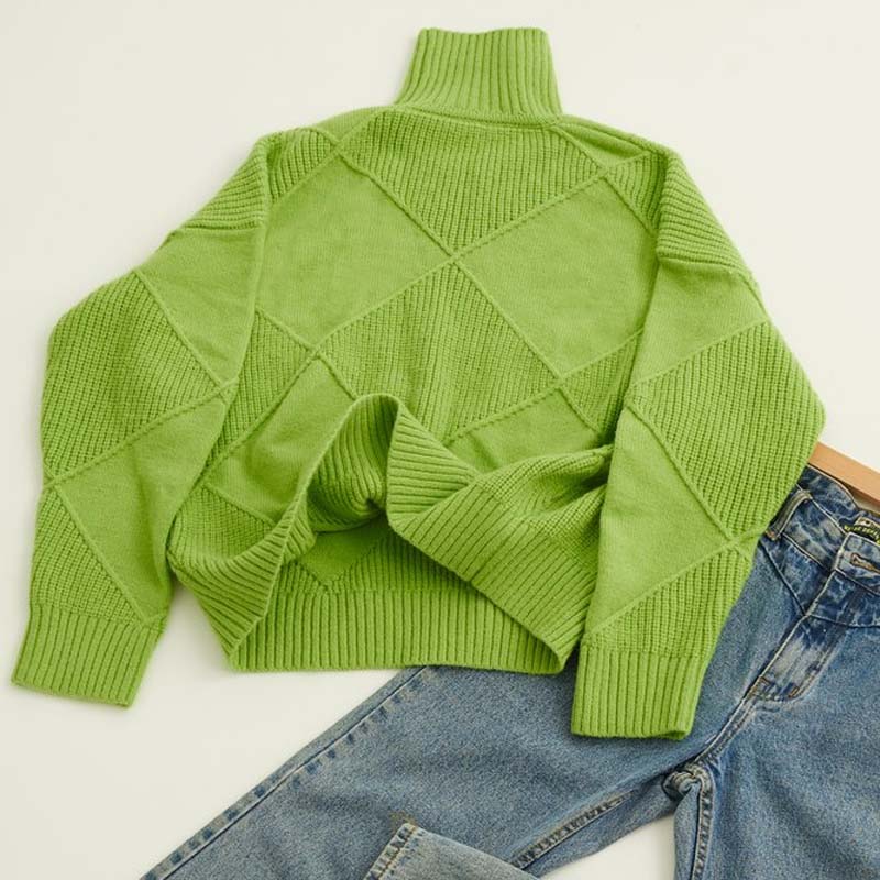 CALIANE — High Neck Knitted Sweater