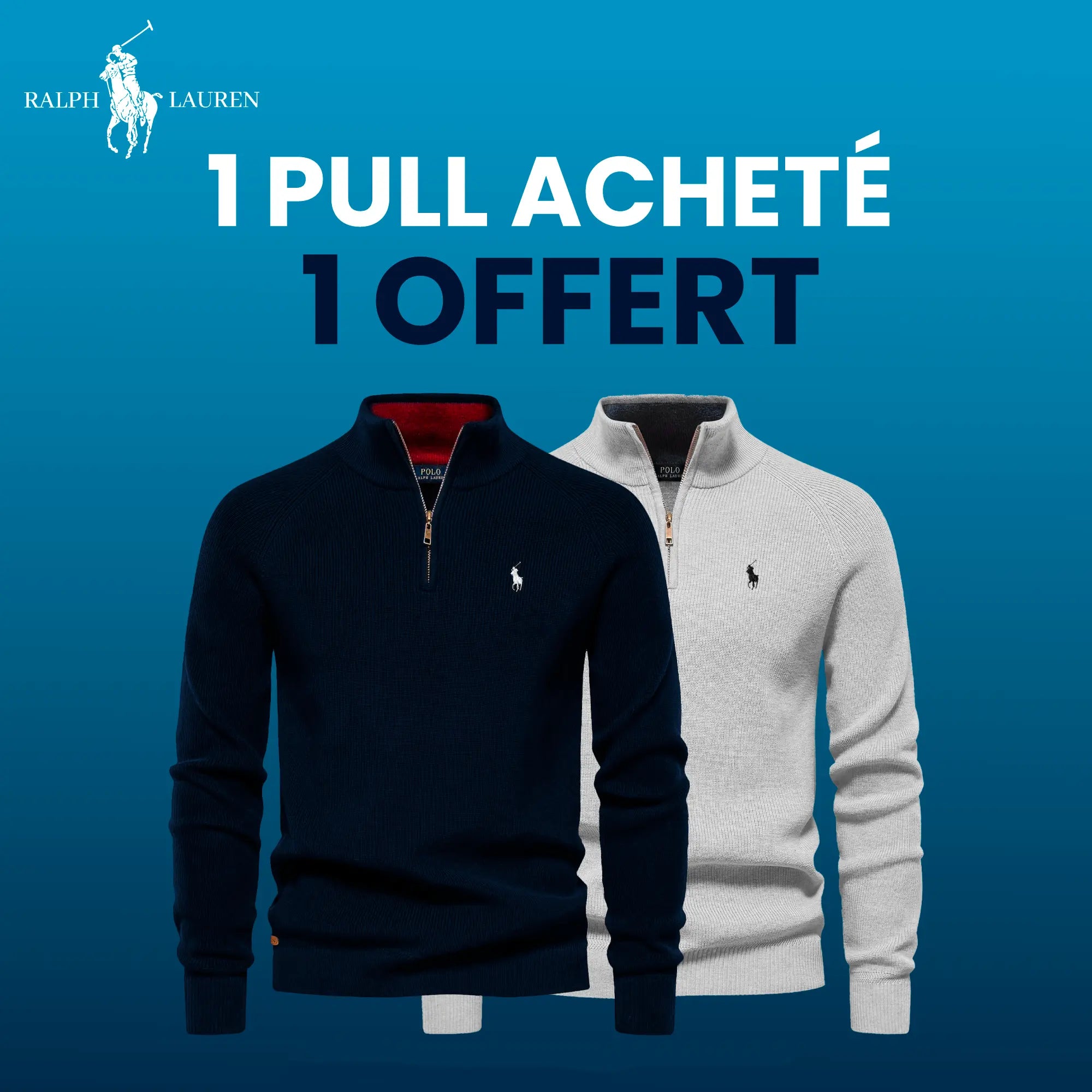 Pullover mit Reißverschluss R&L 1+1 (LAGERRÄUMUNG)