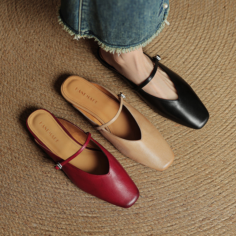 Marisol Genuine Leather Mules