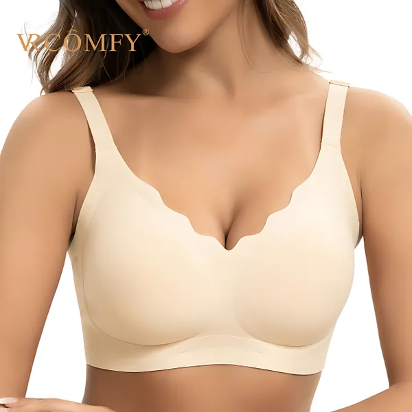 ELARA™ V-Neck Support Bra — Second Skin Feel