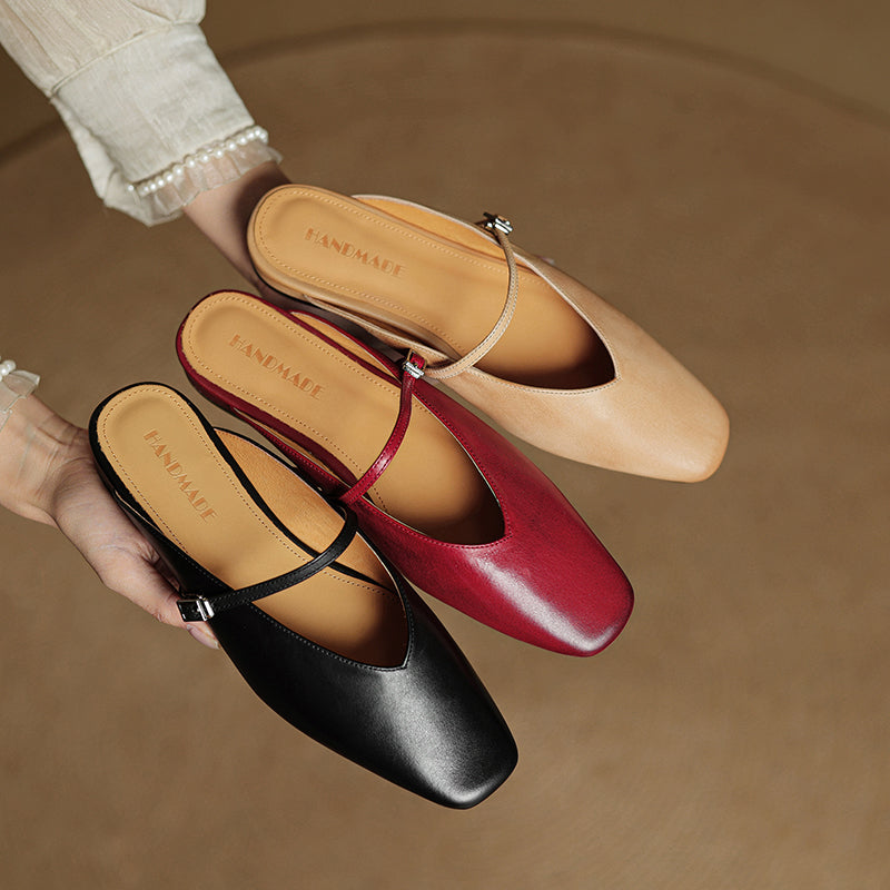 Marisol Genuine Leather Mules