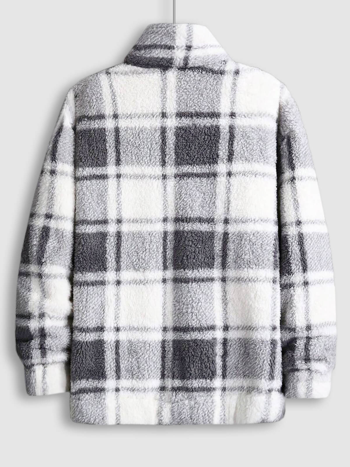 HARROWCLIFF — Plaid Luxe Faux Fur Jacket
