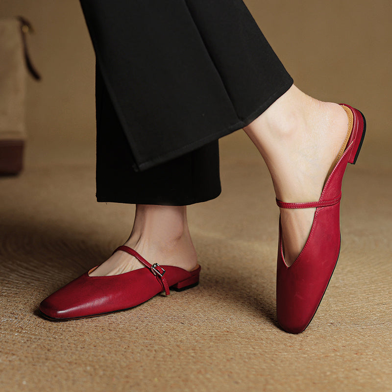 Marisol Genuine Leather Mules