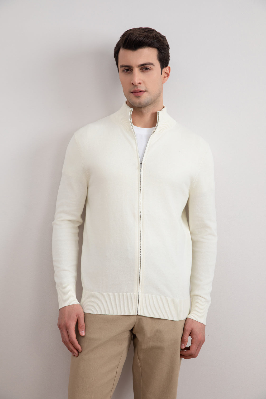 Off-White Classic Zip-Up Cardigan