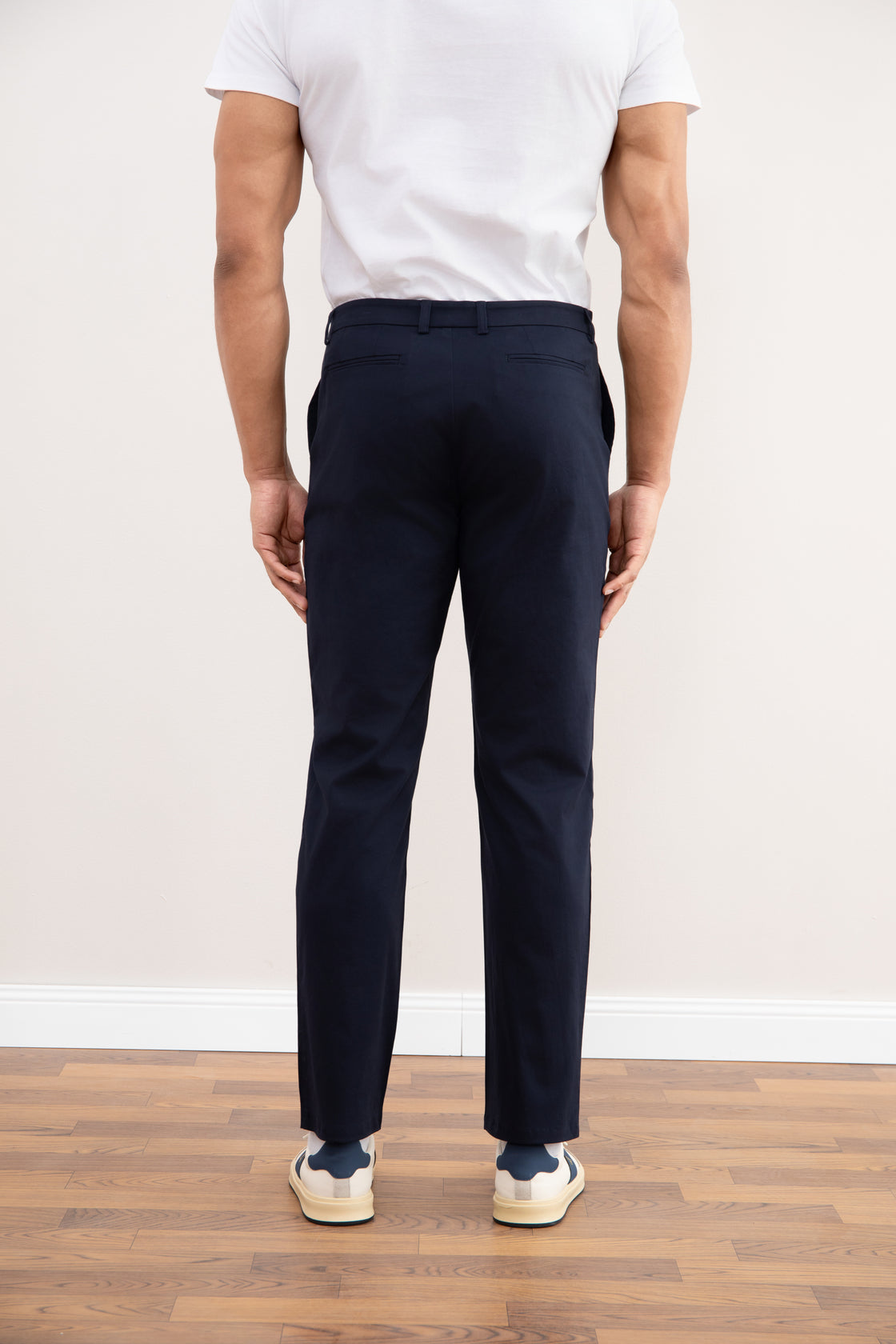 Navy Blue Straight-Fit Chino