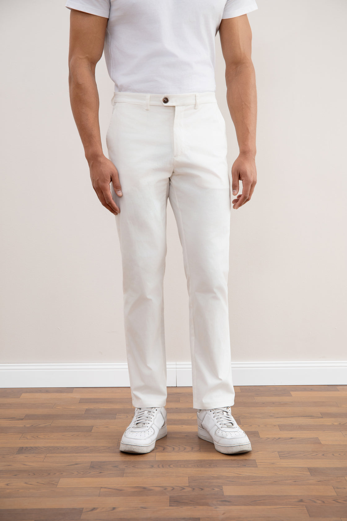 White Straight-Fit Chino