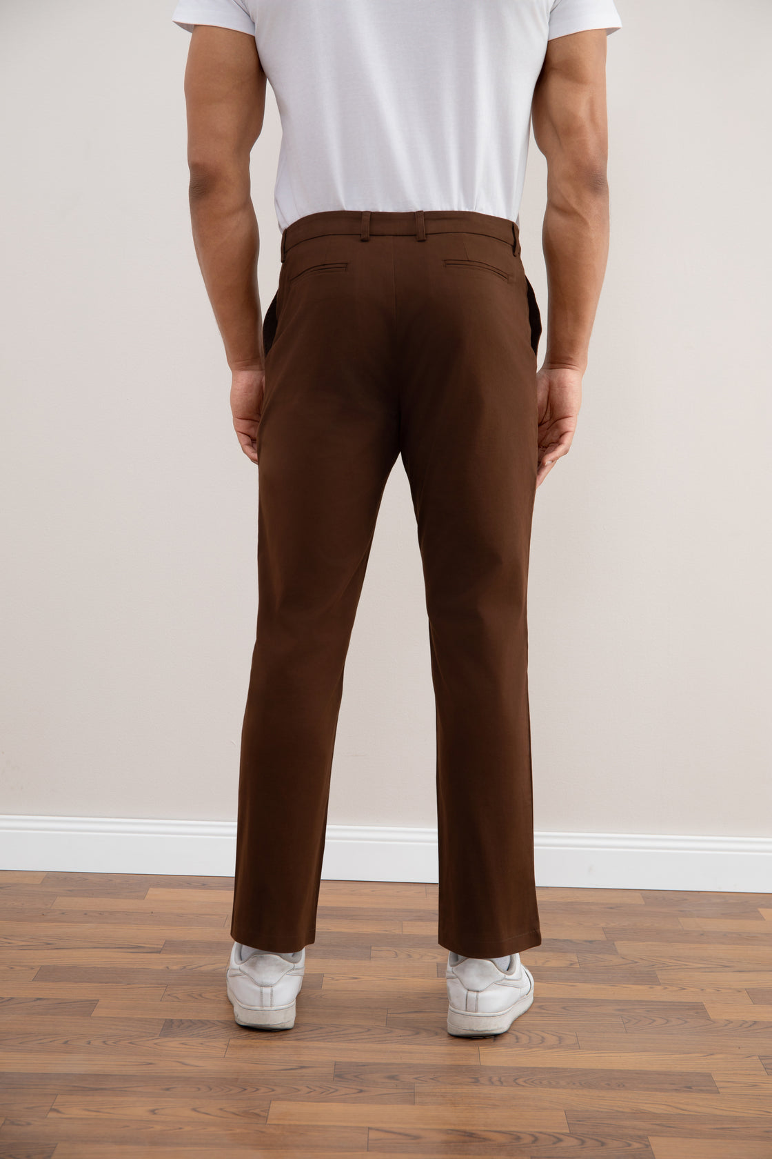 Brown Straight-Fit Chino