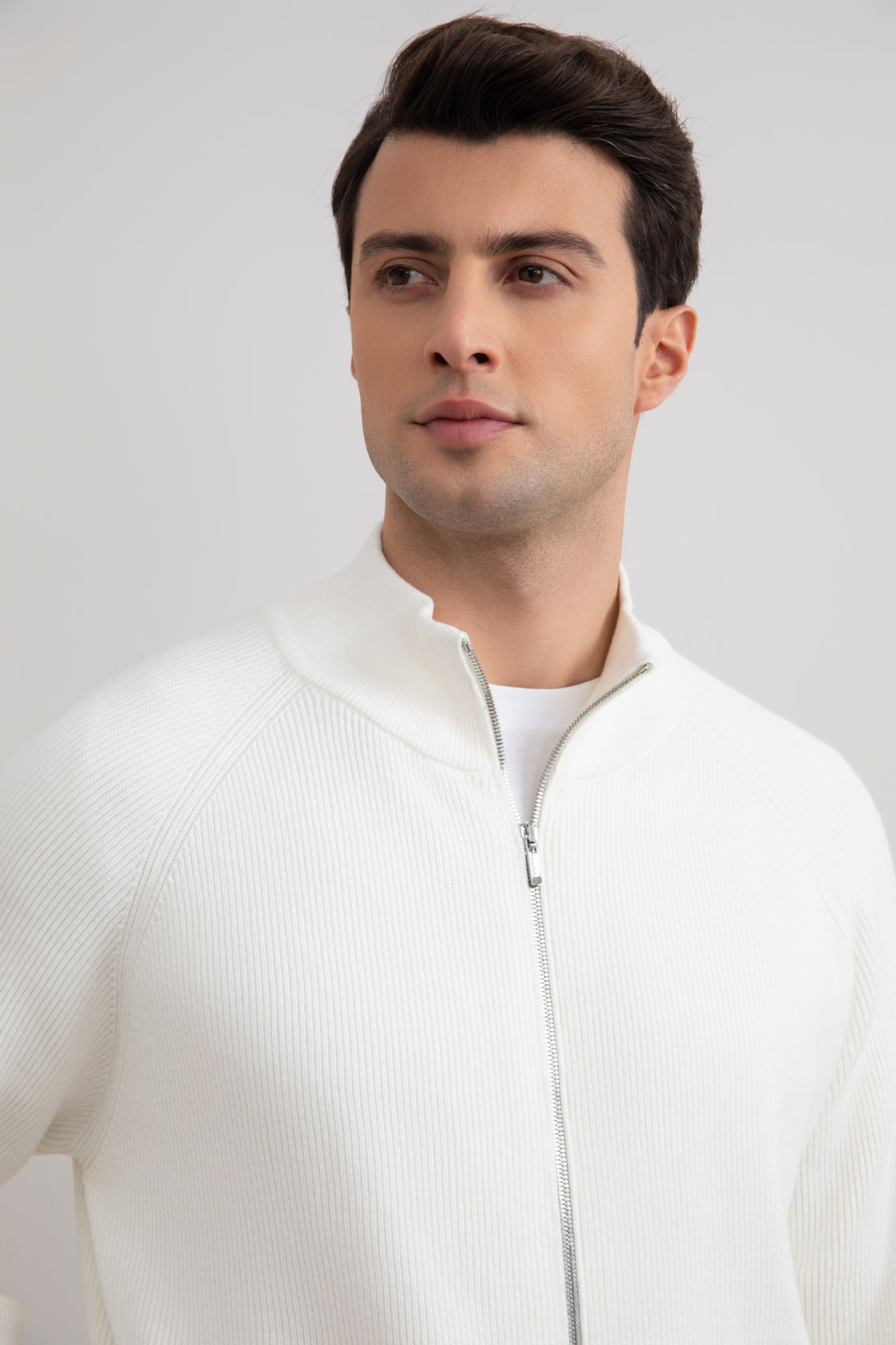 Panama English Rib Full Zip Cardigan