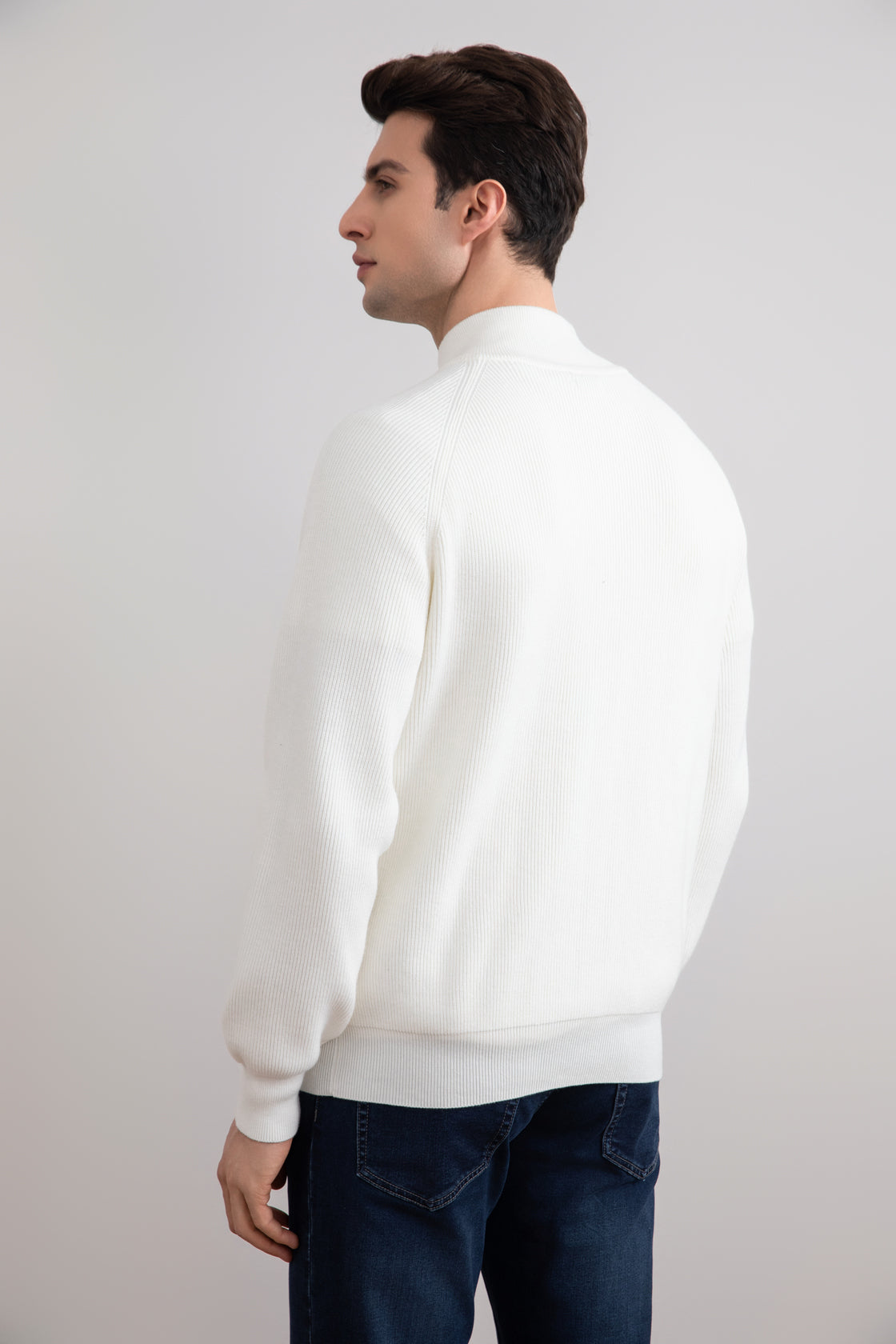 Panama English Rib Full Zip Cardigan