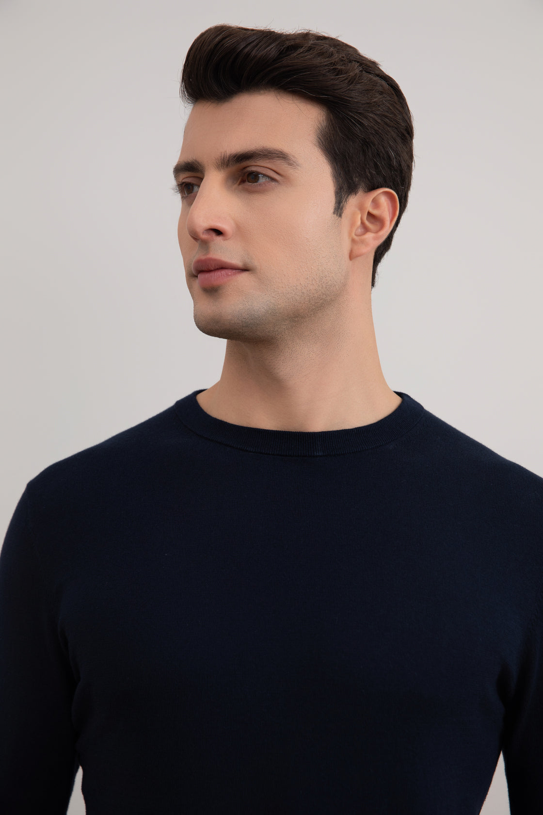 Navy Lightweight Crewneck Sweater