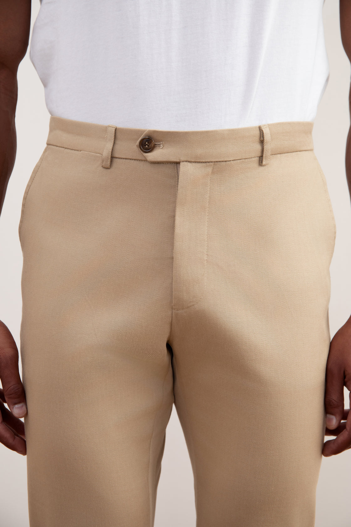Tan Straight-Fit Chino