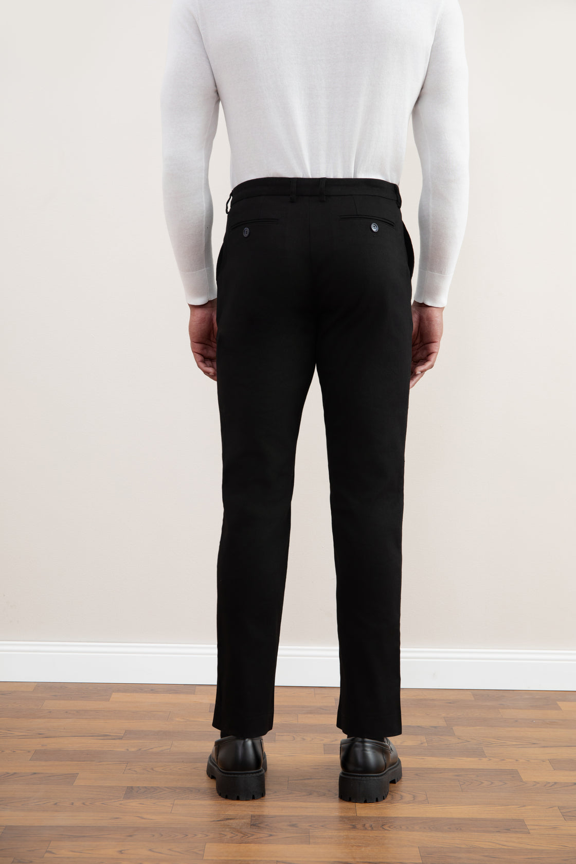 Black Straight-Fit Winter Pants