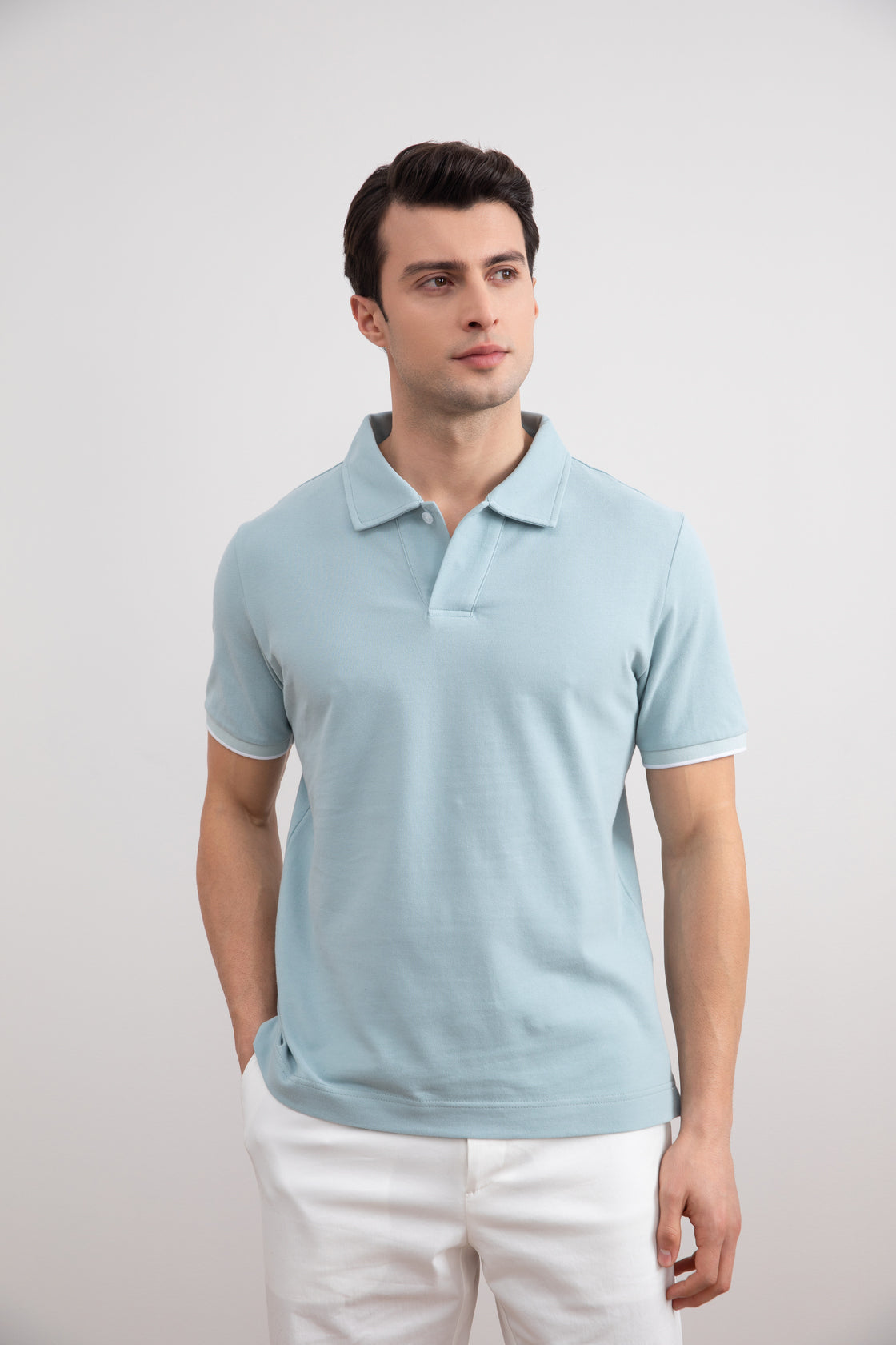 Turqoise Cruise Open Polo Shirt
