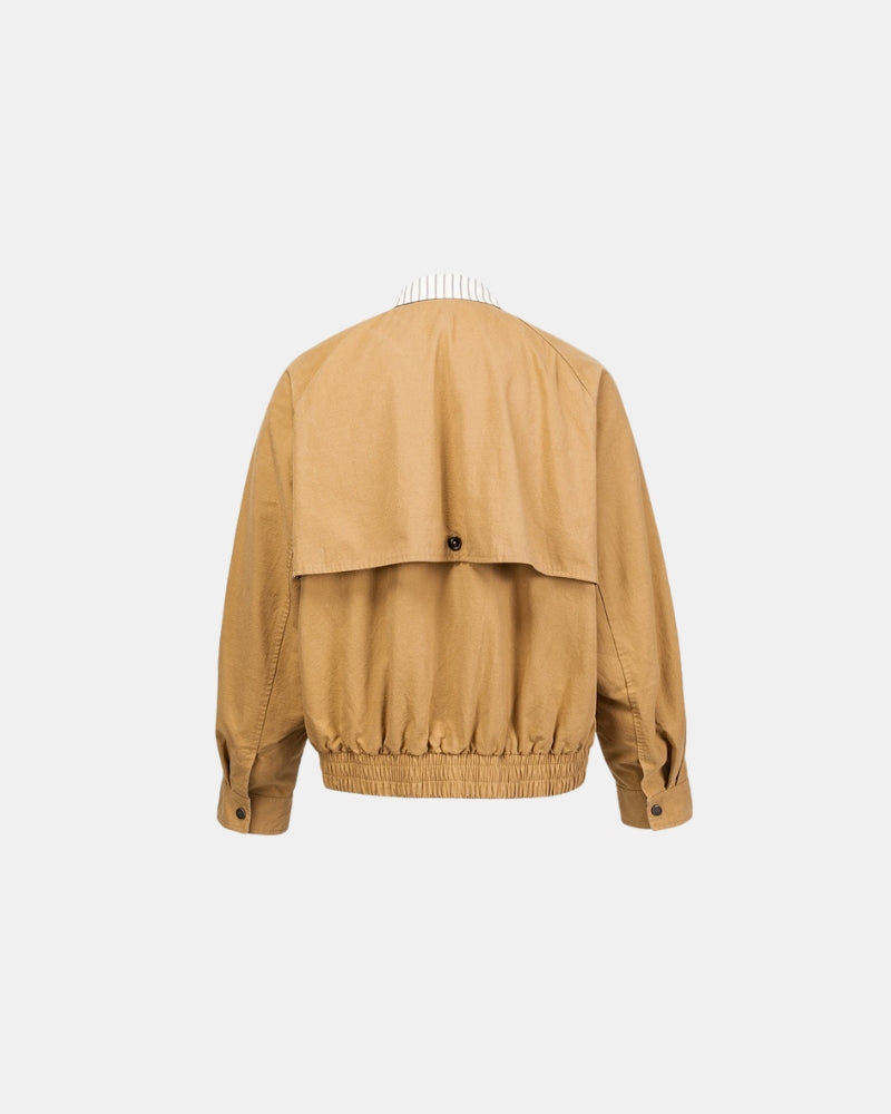 Striped Kraag Classic Zip‑Front Jacket