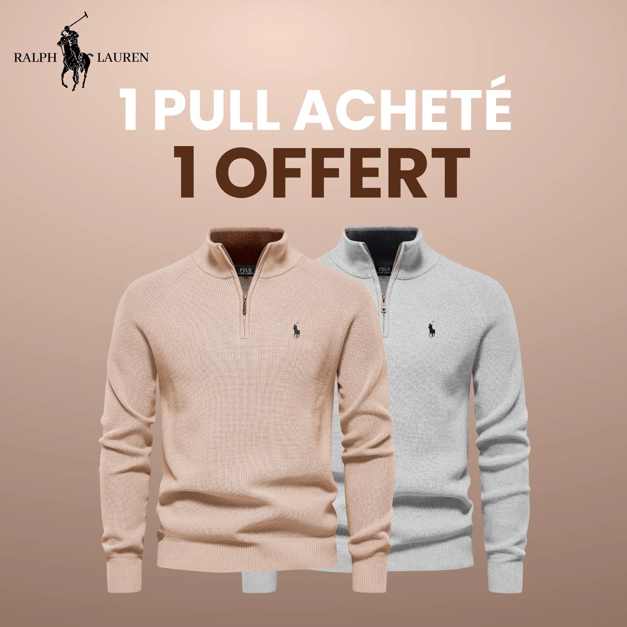 Pullover mit Reißverschluss R&L 1+1 (LAGERRÄUMUNG)
