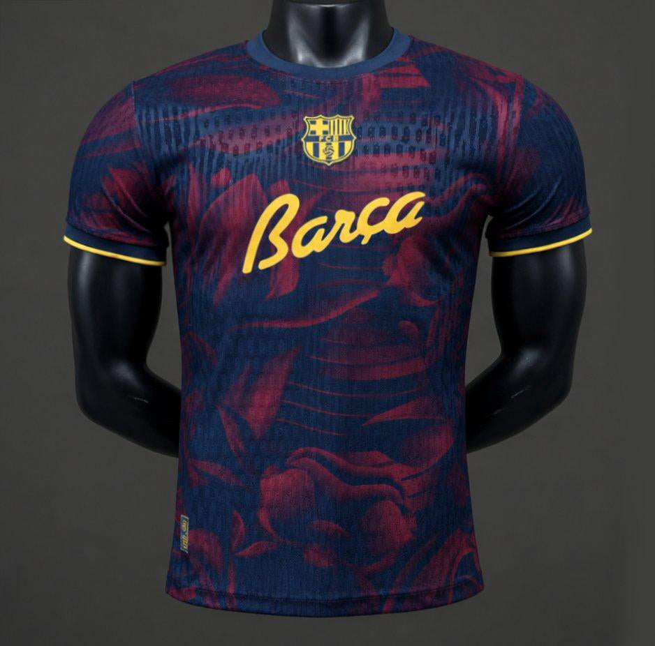 Version Joueur 26/27 Barcelone Abstrait Spécial Rouge & Bleu Script Barça