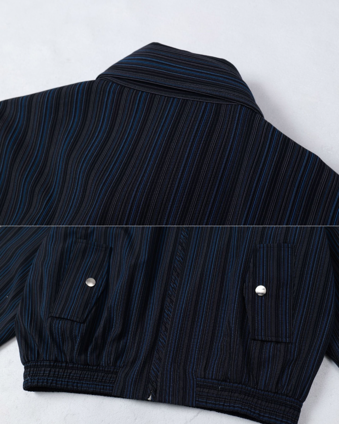 Striped Zip‑Front Jacket
