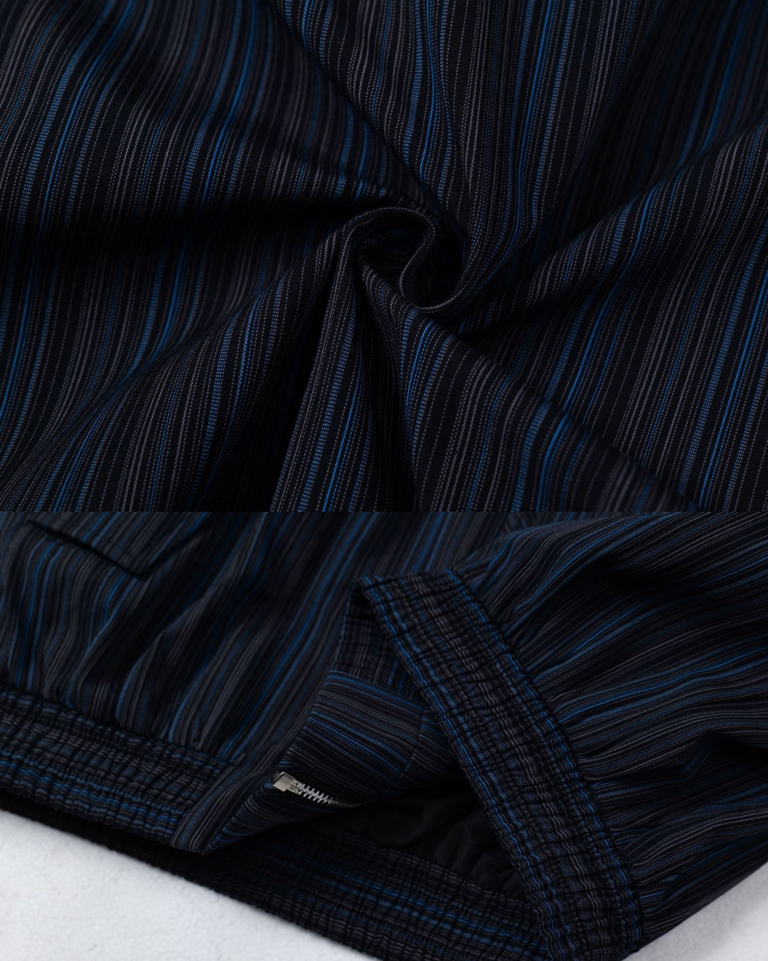 Striped Zip‑Front Jacket