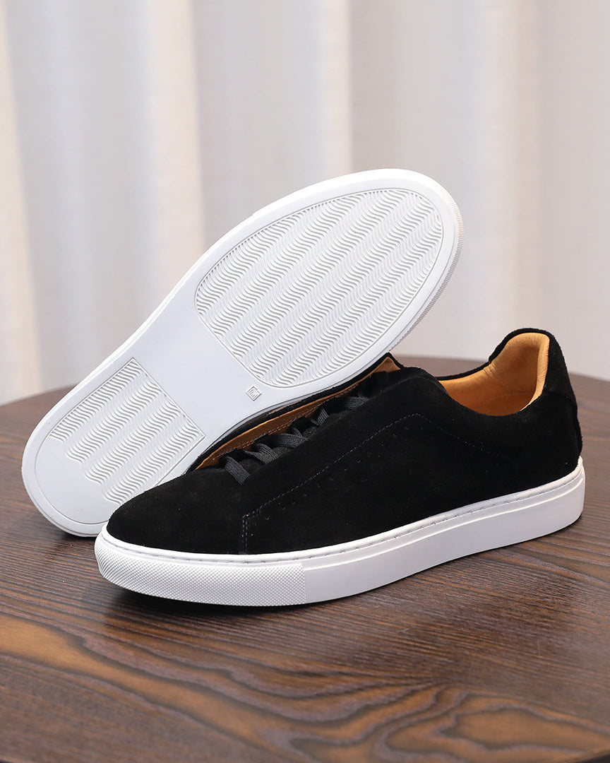 The Softey® Suede Low Sneakers - Black Night
