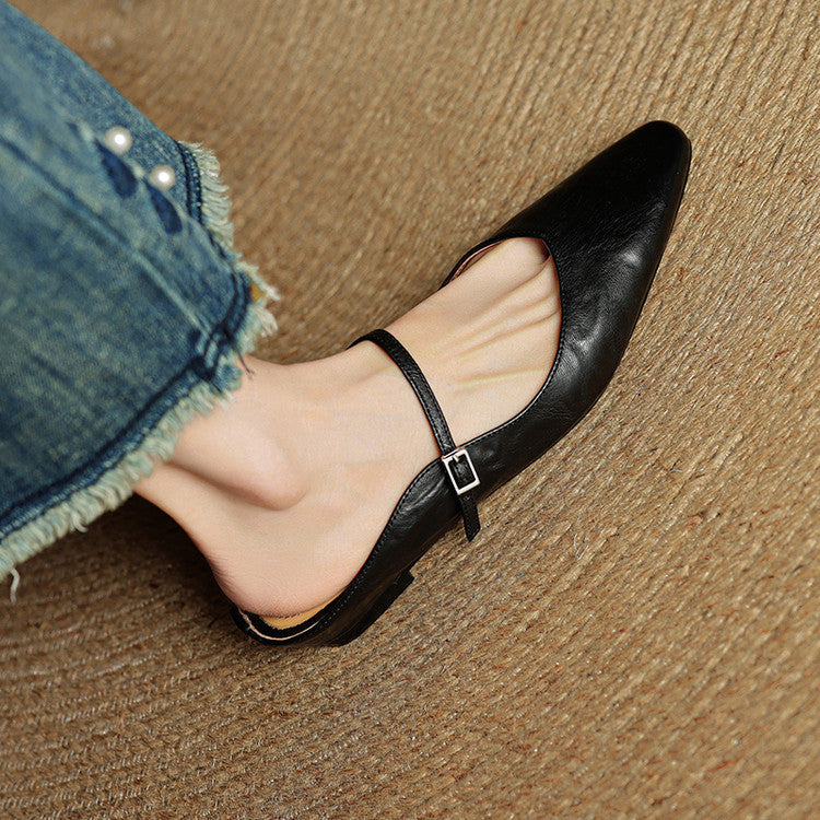 MIRELLE — Genuine Leather Mules