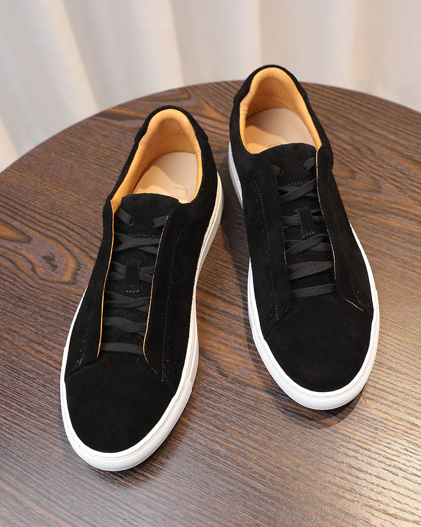 The Softey® Suede Low Sneakers - Black Night