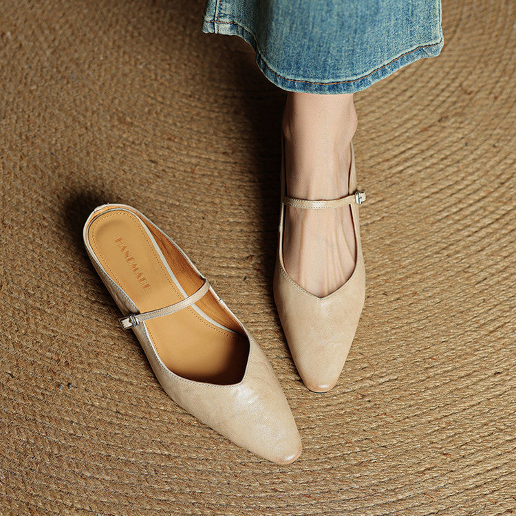 MIRELLE — Genuine Leather Mules