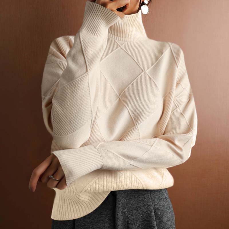 CALIANE — High Neck Knitted Sweater