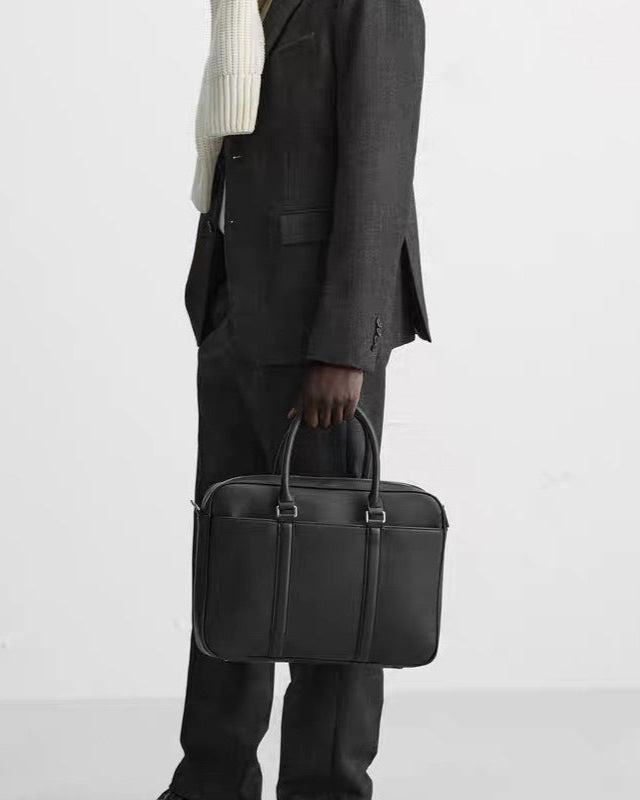 Structured Leather Briefcase