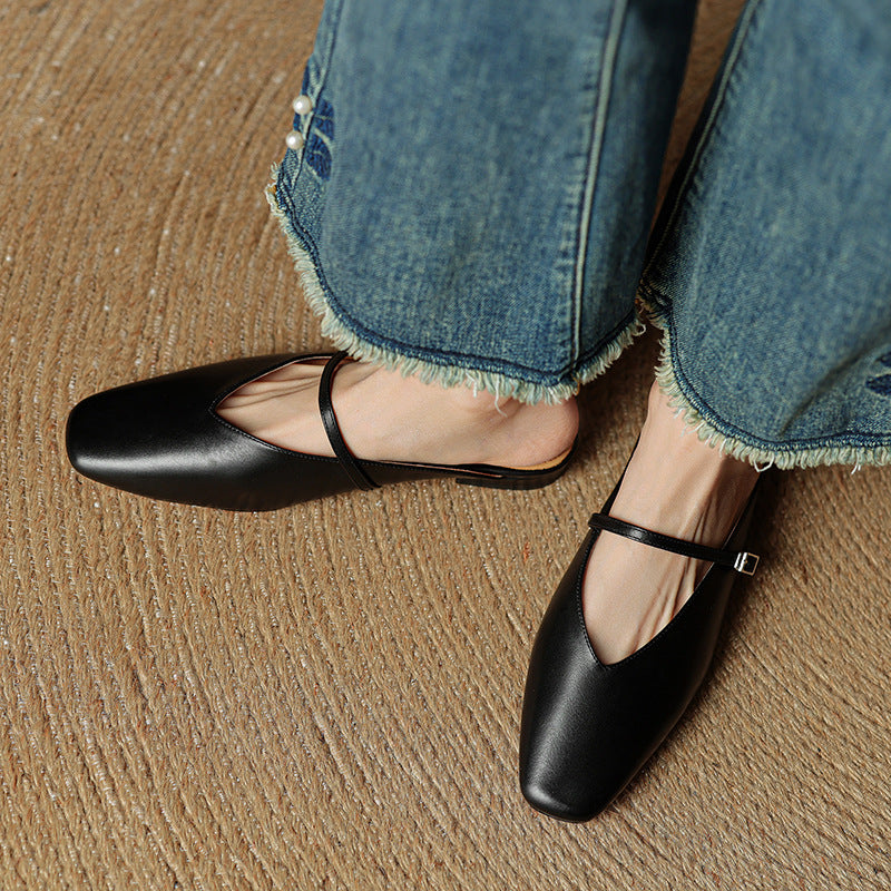 Marisol Genuine Leather Mules