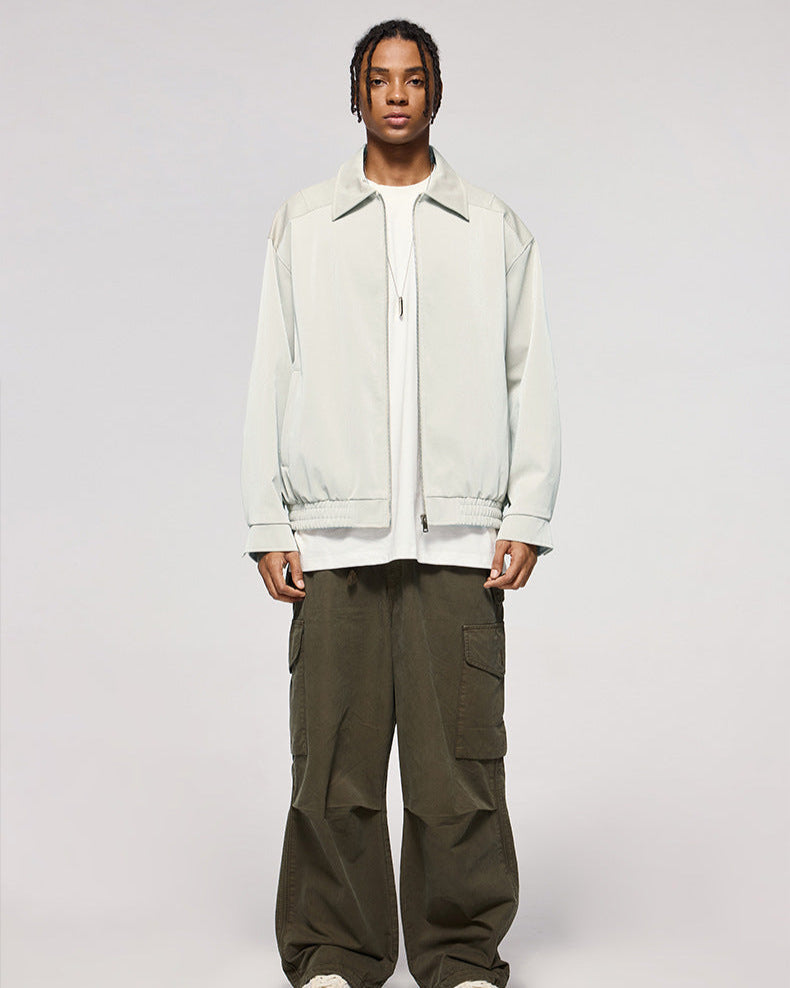 The Crinkle Effect Faux Leather Zip Jacket