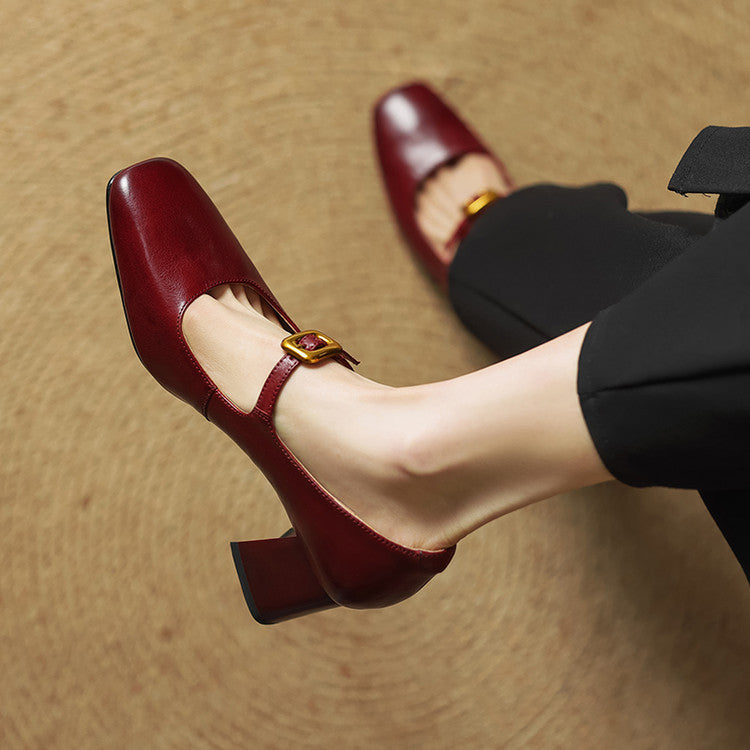 CELINDA — Genuine Leather Heels