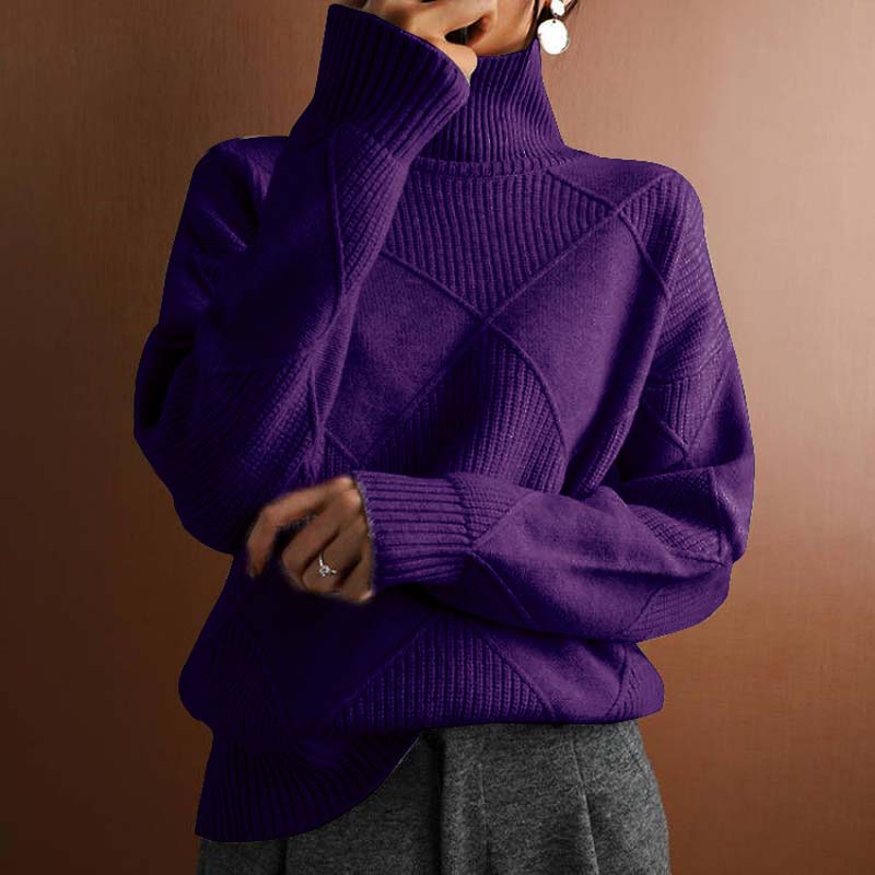 CALIANE — High Neck Knitted Sweater