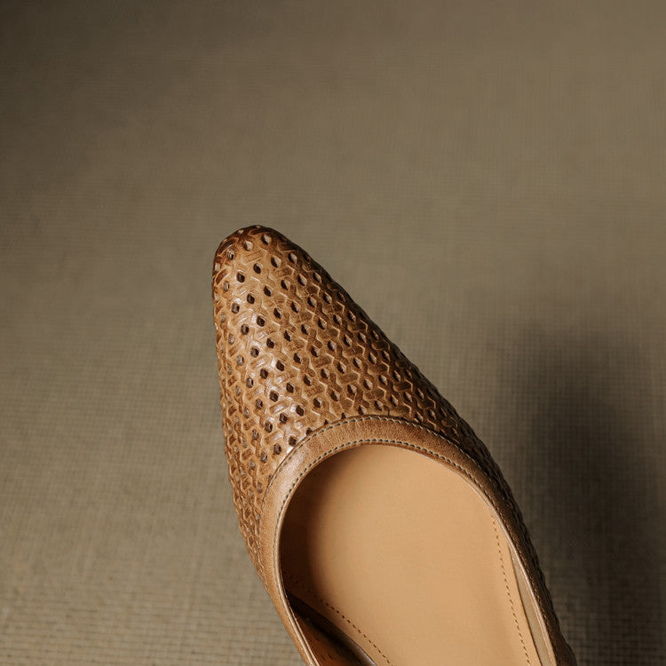 CALLIA — Woven Leather Slingbacks
