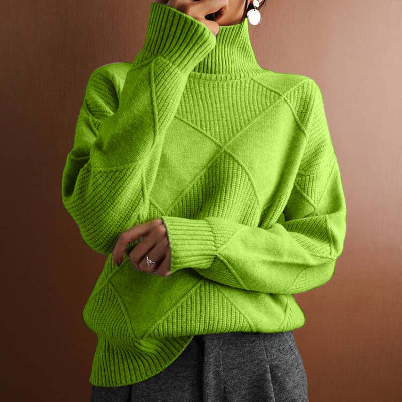 CALIANE — High Neck Knitted Sweater