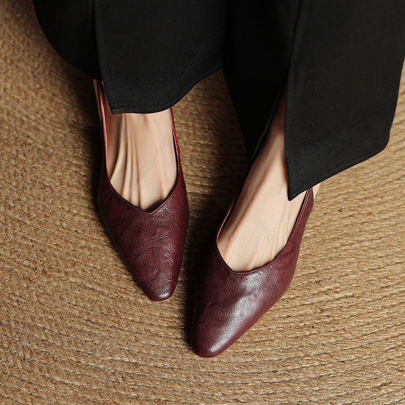 ALINZA — Leather Slingbacks