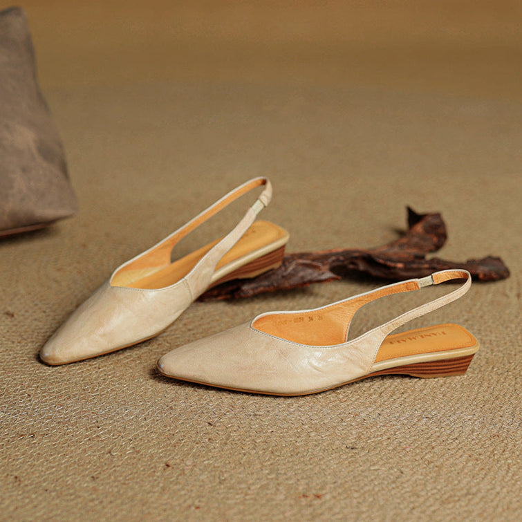 ALINZA — Leather Slingbacks