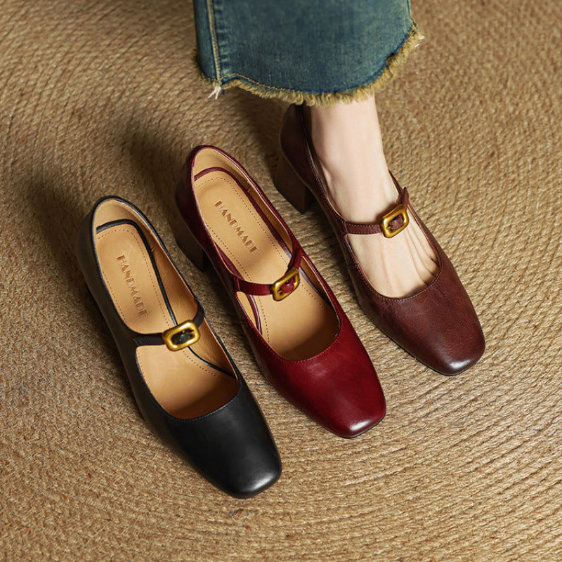 CELINDA — Genuine Leather Heels