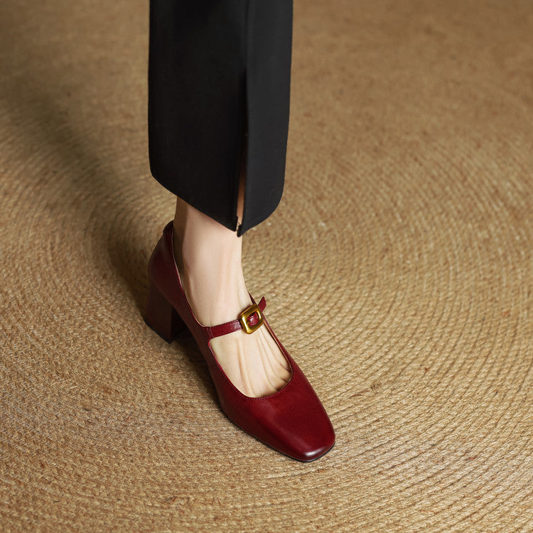 CELINDA — Genuine Leather Heels