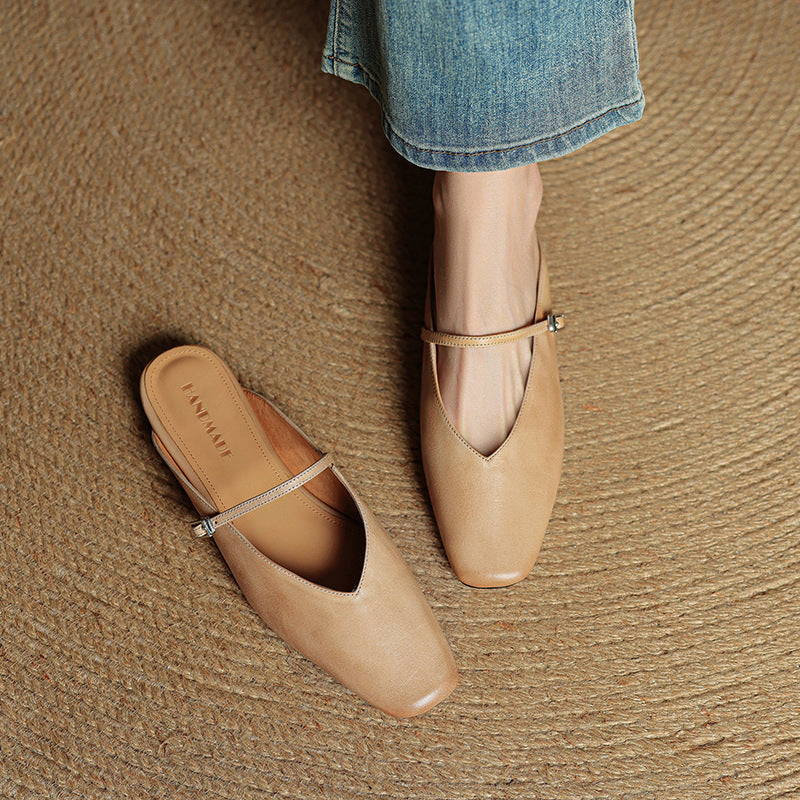 Marisol Genuine Leather Mules