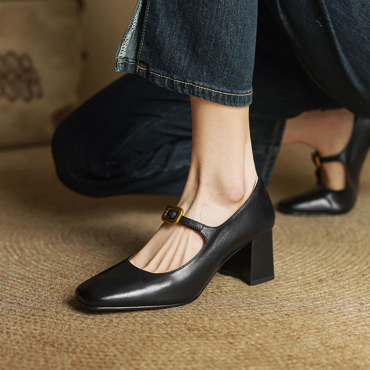 CELINDA — Genuine Leather Heels
