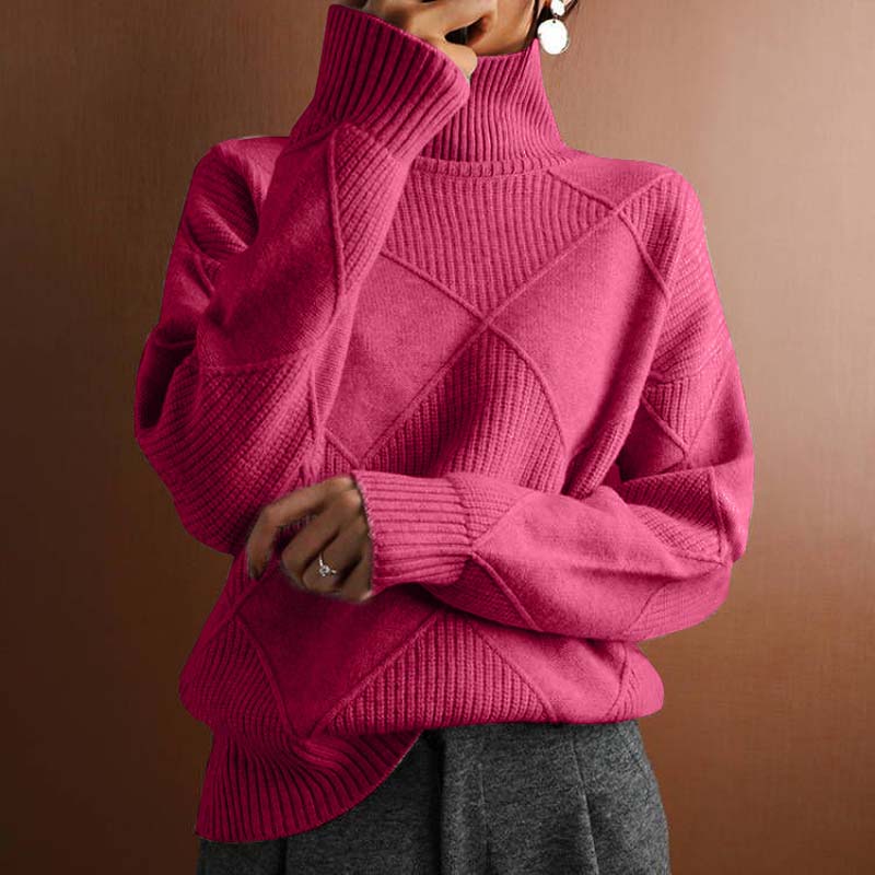 CALIANE — High Neck Knitted Sweater