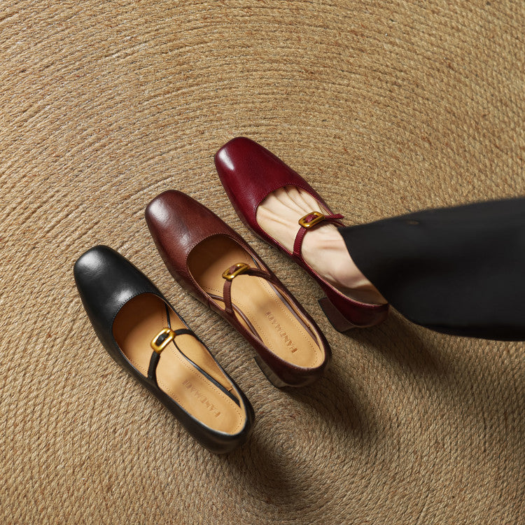 CELINDA — Genuine Leather Heels