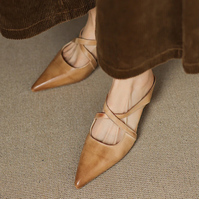 CALIANE — Cross-Strap Mules