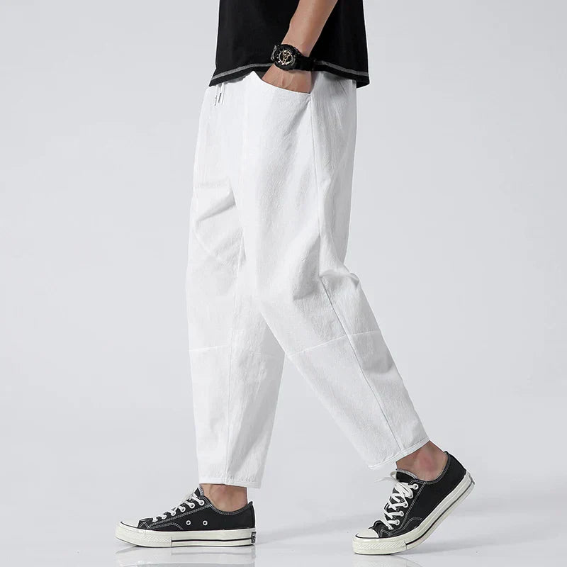 MARISELA — Linen Taper Trousers