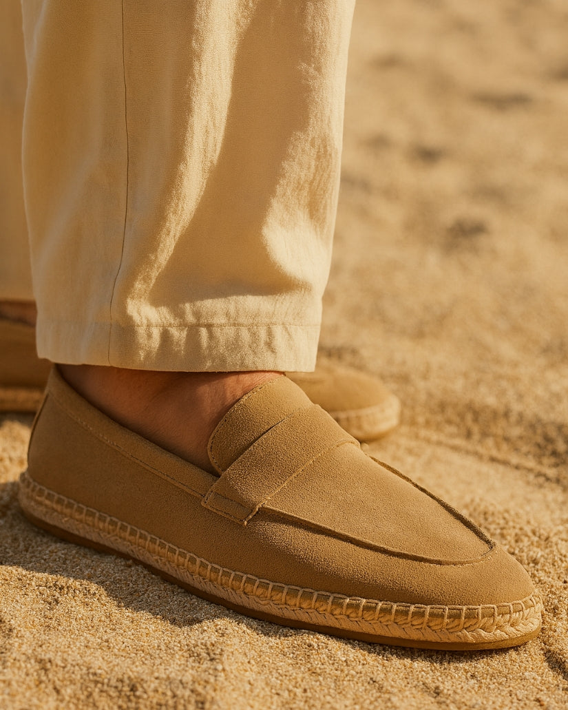 Suede Moccassin Espadrilles