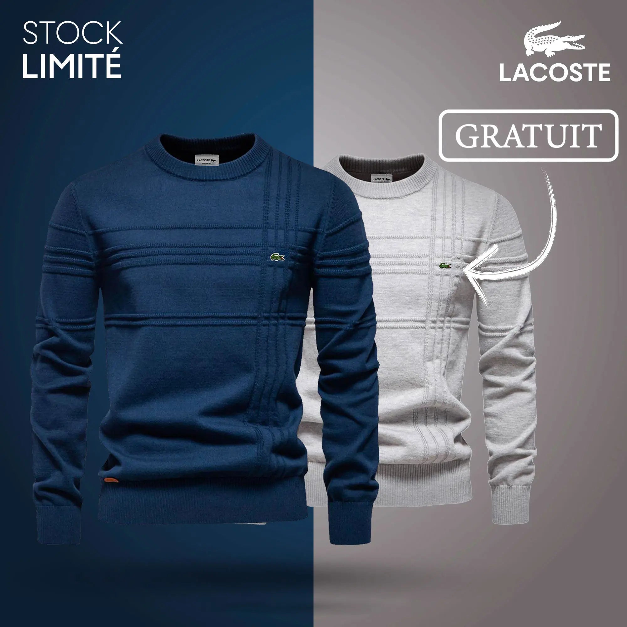 Pull Homme Texturé LC™ 1+1 (DÉSTOCKAGE)