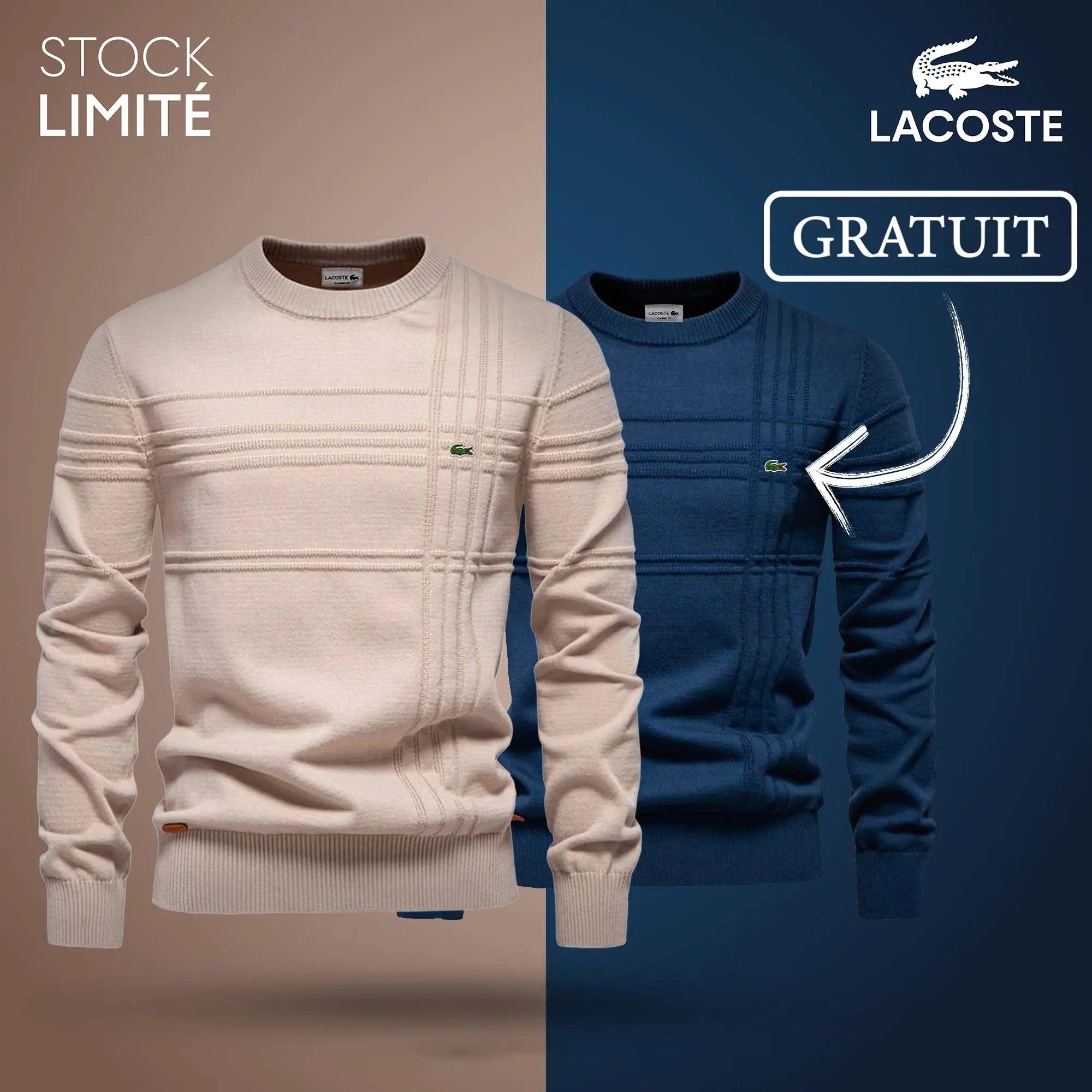 Pull Homme Texturé LC™ 1+1 (DÉSTOCKAGE)