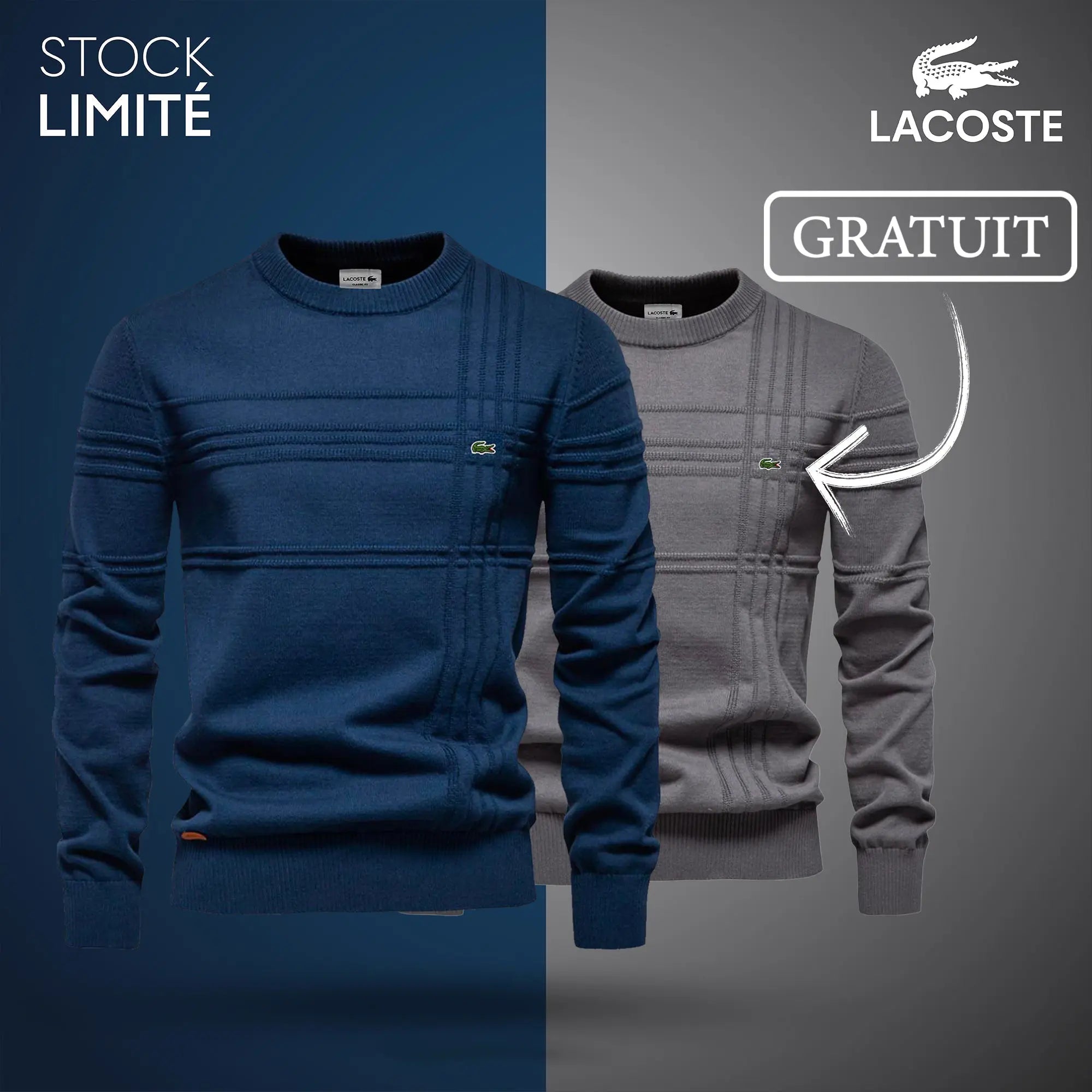 Pull Homme Texturé LC™ 1+1 (DÉSTOCKAGE)